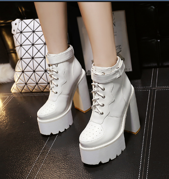 multi color platform heels
